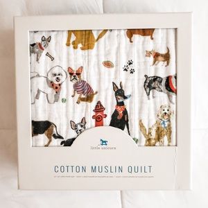 Little Unicorn Cotton Muslin Baby Quilt - Woof